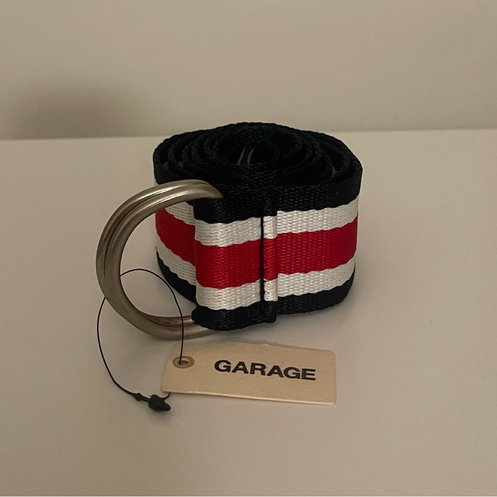 red/white/blue garage belt